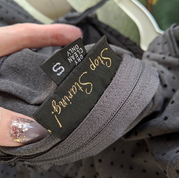 Stop Staring grey and black polka dot dress - Picture 6 of 7